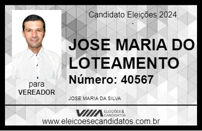 Candidato JOSE MARIA DO LOTEAMENTO 2024 - CORRENTES - Eleições