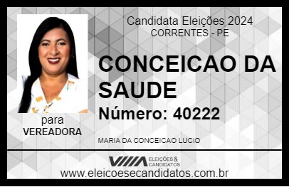 Candidato CONCEICAO DA SAUDE 2024 - CORRENTES - Eleições