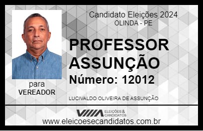 Candidato PROFESSOR ASSUNÇÃO 2024 - OLINDA - Eleições