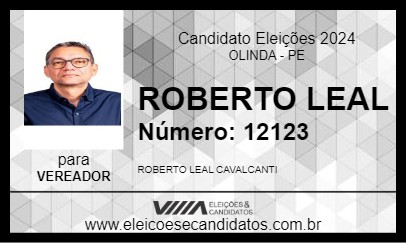 Candidato ROBERTO LEAL 2024 - OLINDA - Eleições