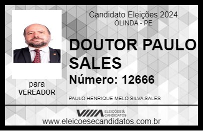 Candidato DOUTOR PAULO SALES 2024 - OLINDA - Eleições