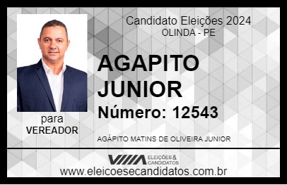 Candidato AGÁPITO JÚNIOR 2024 - OLINDA - Eleições