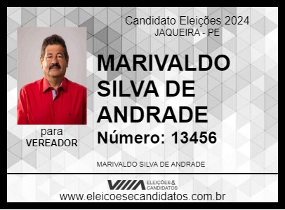 Candidato MARIVALDO SILVA DE ANDRADE 2024 - JAQUEIRA - Eleições