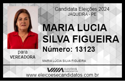 Candidato MARIA LUCIA SILVA FIGUEIRA 2024 - JAQUEIRA - Eleições