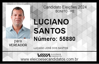 Candidato LUCIANO SANTOS 2024 - BONITO - Eleições