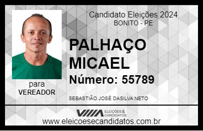 Candidato PALHAÇO MICAEL 2024 - BONITO - Eleições