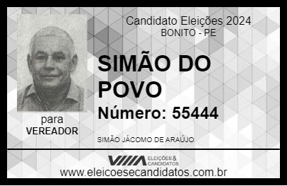 Candidato SIMÃO DO POVO 2024 - BONITO - Eleições