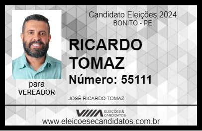 Candidato RICARDO TOMAZ 2024 - BONITO - Eleições