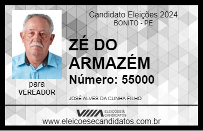 Candidato ZÉ DO ARMAZÉM 2024 - BONITO - Eleições