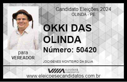 Candidato OKKI DAS OLINDA 2024 - OLINDA - Eleições