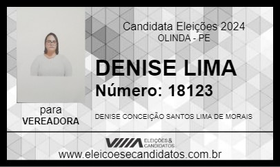 Candidato DENISE LIMA 2024 - OLINDA - Eleições