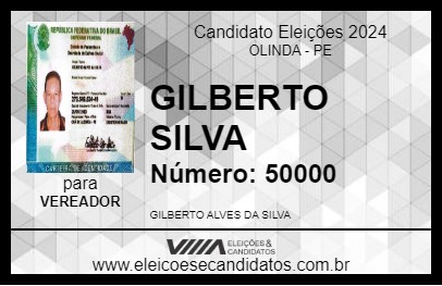 Candidato GILBERTO SILVA 2024 - OLINDA - Eleições