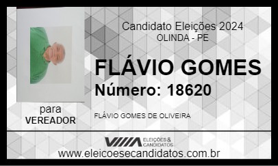 Candidato FLÁVIO GOMES 2024 - OLINDA - Eleições