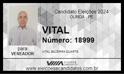 Candidato VITAL 2024 - OLINDA - Eleições