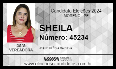 Candidato SHEILA 2024 - MORENO - Eleições