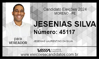 Candidato JESENIAS SILVA 2024 - MORENO - Eleições