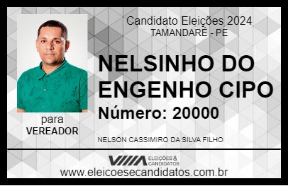 Candidato NELSINHO DO ENGENHO CIPO 2024 - TAMANDARÉ - Eleições