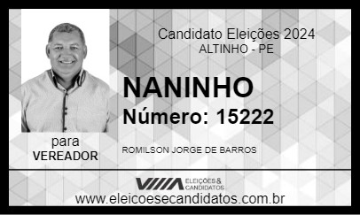 Candidato NANINHO 2024 - ALTINHO - Eleições