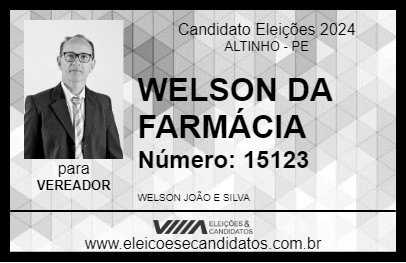 Candidato WELSON DA FARMÁCIA 2024 - ALTINHO - Eleições