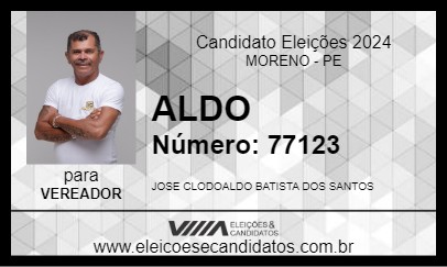 Candidato ALDO 2024 - MORENO - Eleições