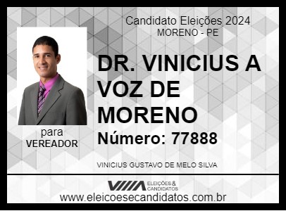 Candidato DR. VINICIUS A VOZ DE MORENO 2024 - MORENO - Eleições