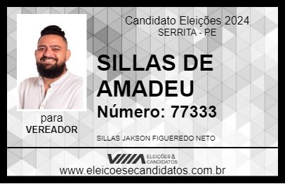 Candidato SILLAS DE AMADEU 2024 - SERRITA - Eleições