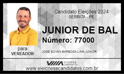 Candidato JUNIOR DE BAL 2024 - SERRITA - Eleições