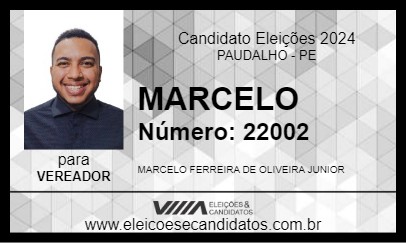 Candidato MARCELO 2024 - PAUDALHO - Eleições