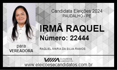 Candidato IRMÃ RAQUEL 2024 - PAUDALHO - Eleições