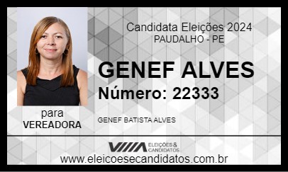 Candidato GENEF ALVES 2024 - PAUDALHO - Eleições