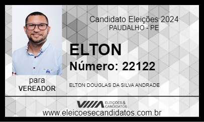 Candidato ELTON 2024 - PAUDALHO - Eleições