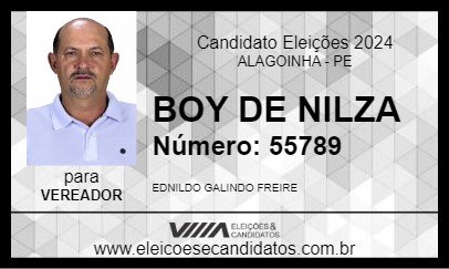 Candidato BOY DE NILZA 2024 - ALAGOINHA - Eleições