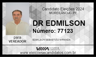 Candidato DR EDMILSON 2024 - MOREILÂNDIA - Eleições