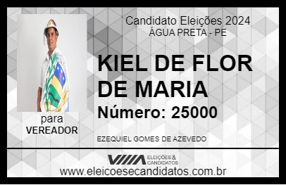 Candidato KIEL DE FLOR DE MARIA 2024 - ÁGUA PRETA - Eleições