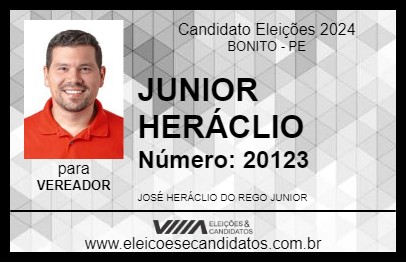 Candidato JUNIOR HERÁCLIO 2024 - BONITO - Eleições