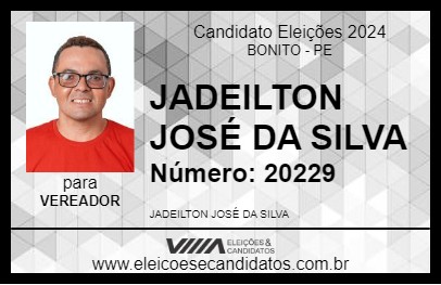 Candidato JADEILTON JOSÉ DA SILVA 2024 - BONITO - Eleições