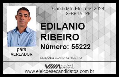 Candidato EDILANIO RIBEIRO 2024 - SERRITA - Eleições