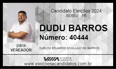 Candidato DUDU BARROS 2024 - XEXÉU - Eleições