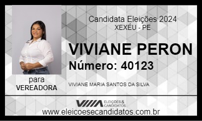 Candidato VIVIANE PERON 2024 - XEXÉU - Eleições