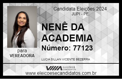 Candidato NENÊ DA ACADEMIA 2024 - JUPI - Eleições