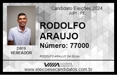 Candidato RODOLFO ARAUJO  2024 - JUPI - Eleições