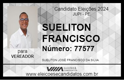 Candidato SUELITON FRANCISCO  2024 - JUPI - Eleições