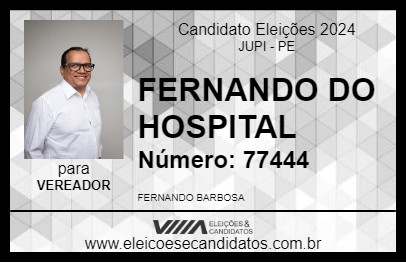 Candidato FERNANDO DO HOSPITAL 2024 - JUPI - Eleições