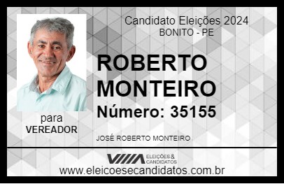 Candidato ROBERTO MONTEIRO 2024 - BONITO - Eleições