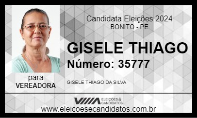 Candidato GISELE THIAGO 2024 - BONITO - Eleições