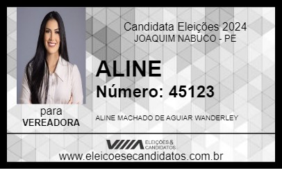 Candidato ALINE 2024 - JOAQUIM NABUCO - Eleições