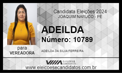 Candidato ADEILDA 2024 - JOAQUIM NABUCO - Eleições