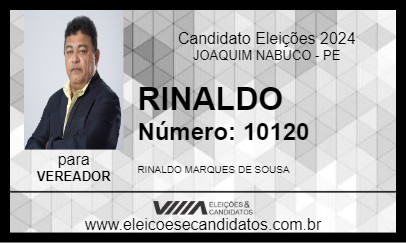 Candidato RINALDO 2024 - JOAQUIM NABUCO - Eleições