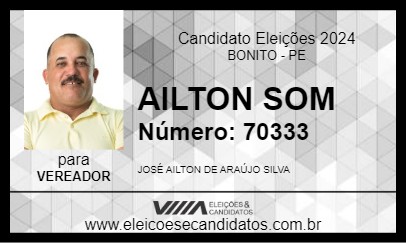 Candidato AILTON SOM 2024 - BONITO - Eleições