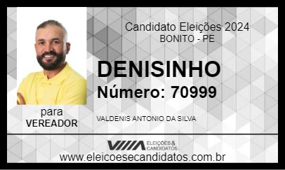 Candidato DENISINHO 2024 - BONITO - Eleições